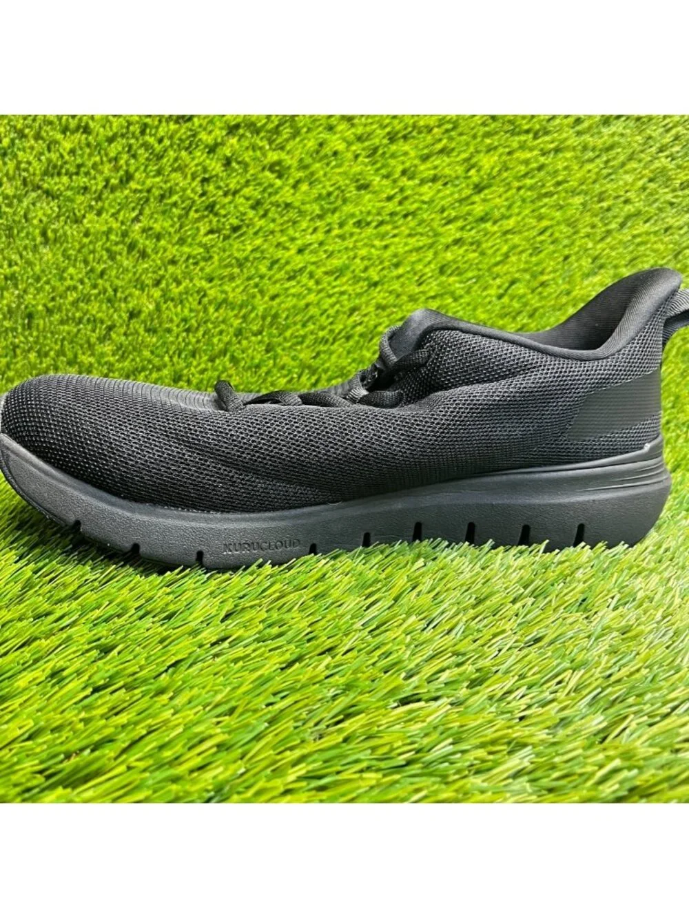 Kuru Flex Via Mens Size 10 Jet Black Athletic Running Walking Shoes Sneakers